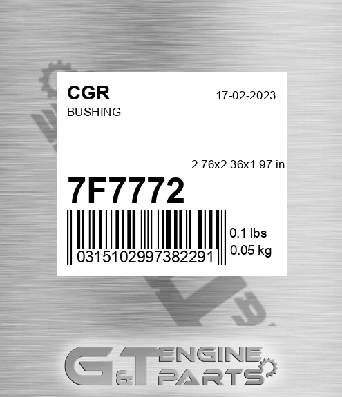 7F7772 Bushing