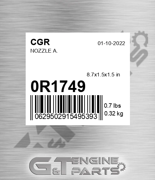 0R1749 CGR Nozzle A.
