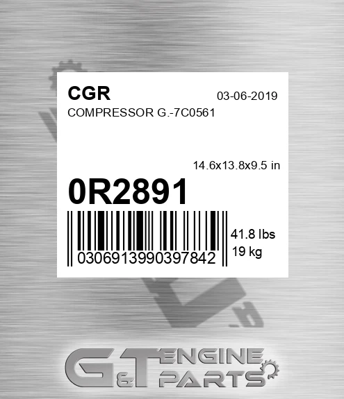 0R2891 Compressor G.-7c0561