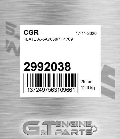 2992038 Plate A.-5a7658/7h4709