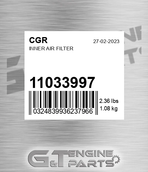 11033997 Inner Air Filter