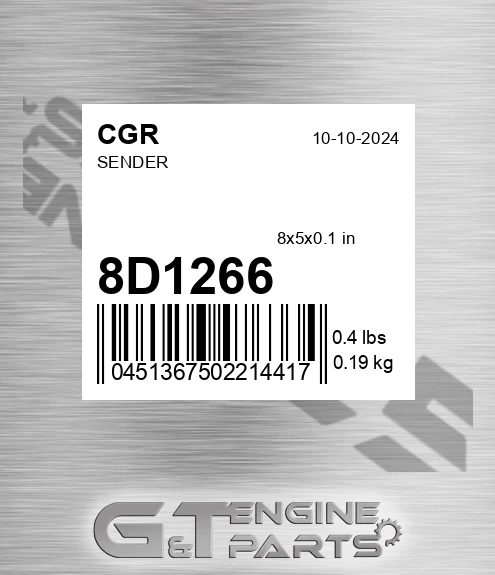 8D1266 CGR Sender