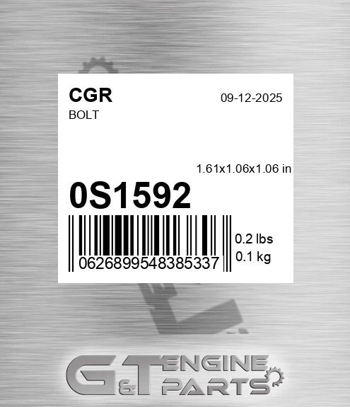 0S1592 CGR Bolt