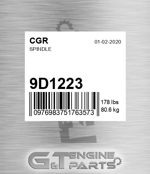 9D1223 Spindle