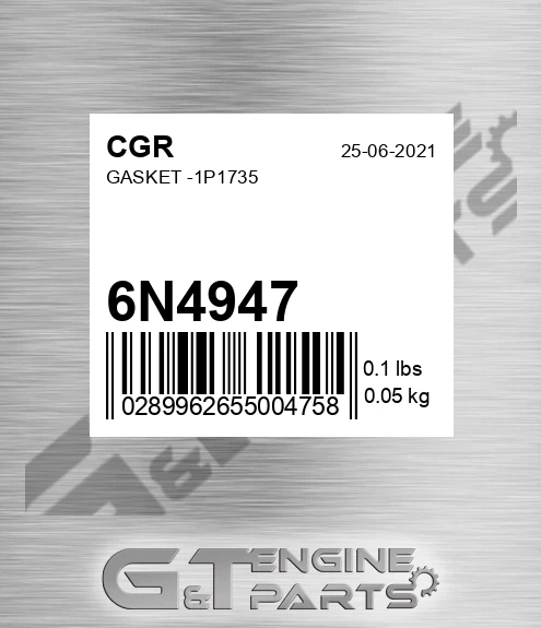 6N4947 CGR Gasket -1p1735
