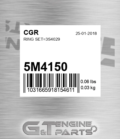5M4150 Ring Set=3s4029