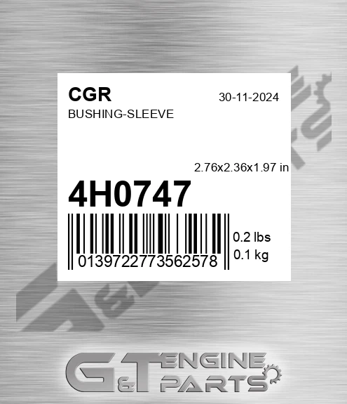 4H0747 CGR Bushing-sleeve