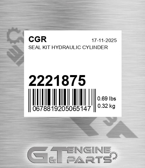 2221875 Seal Kit Hydraulic Cylinder for CGR