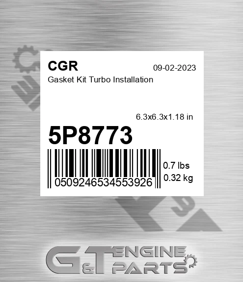 5P8773 CGR Gasket Kit Turbo Installation