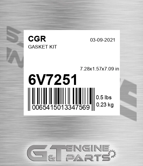 6V7251 CGR Gasket Kit