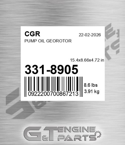 331-8905 Pump Oil Georotor