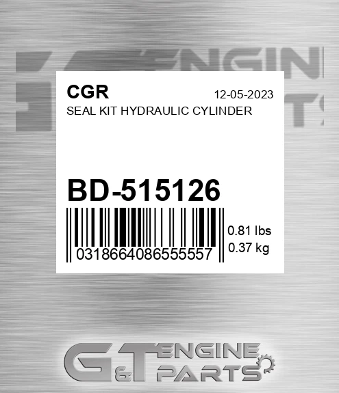 BD-515126 CGR Seal Kit Hydraulic Cylinder