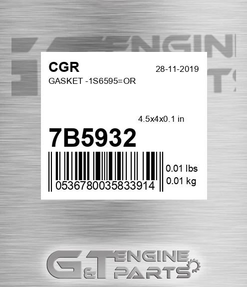 7B5932 CGR Gasket -1s6595=or