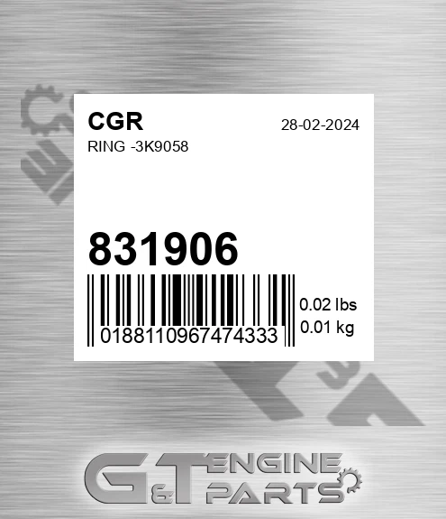831906 CGR Ring -3k9058