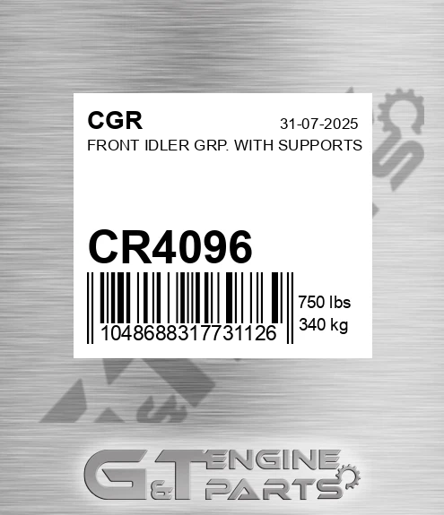 CR4096 Front Idler Grp. With Supports