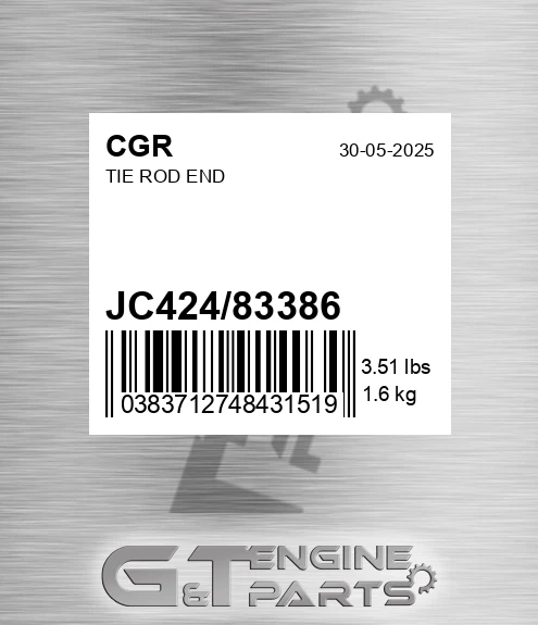 JC424/83386 Tie Rod End