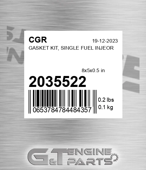2035522 Gasket Kit, Single Fuel Injeor