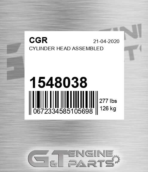 1548038 Cylinder Head Assembled