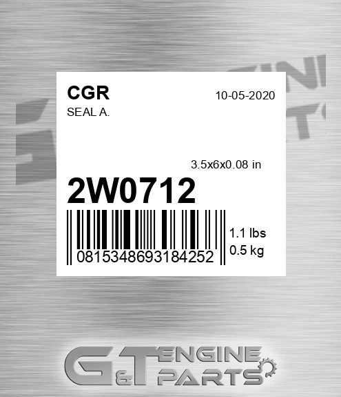2W0712 CGR Seal A.