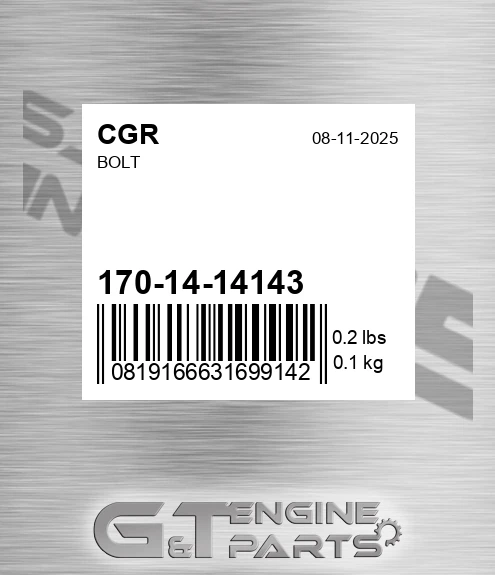 170-14-14143 Bolt for CGR