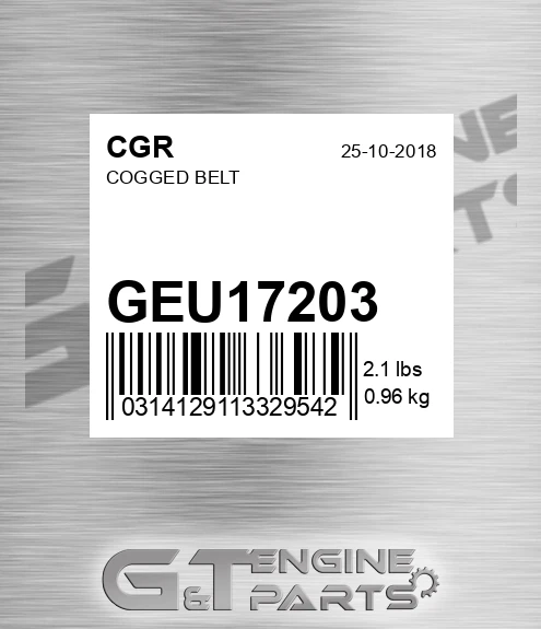 GEU17203 Cogged Belt