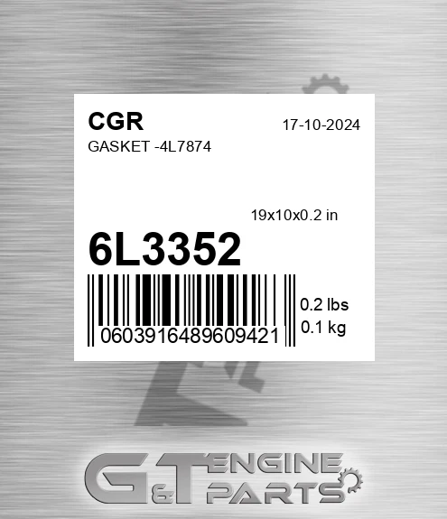 6L3352 CGR Gasket -4l7874