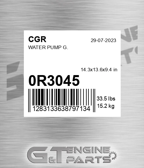 0R3045 Water Pump G.