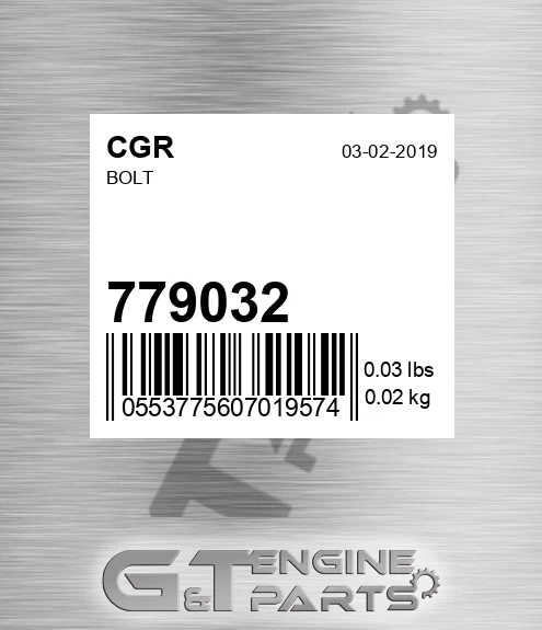 779032 CGR Bolt
