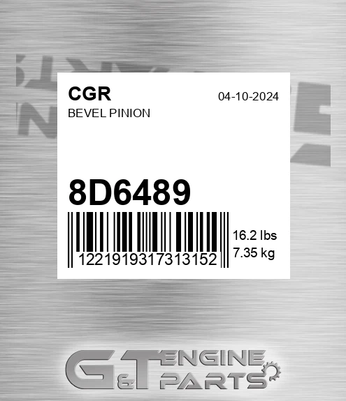 8D6489 CGR Bevel Pinion