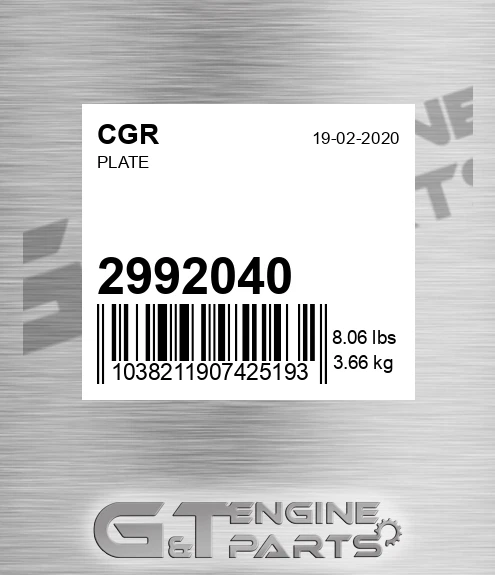2992040 Plate
