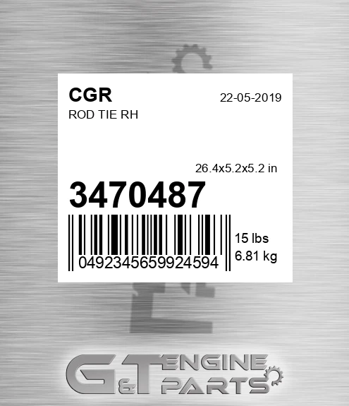 3470487 CGR Rod Tie Rh