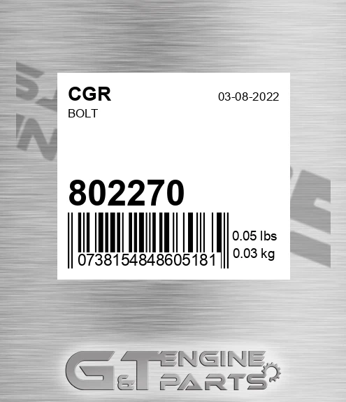 802270 Bolt