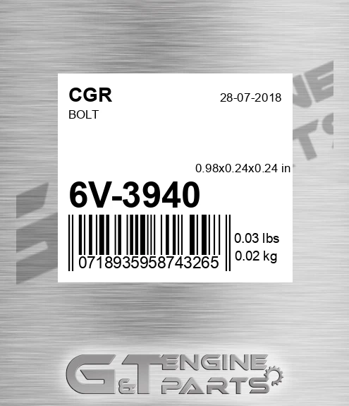 6V-3940 Bolt