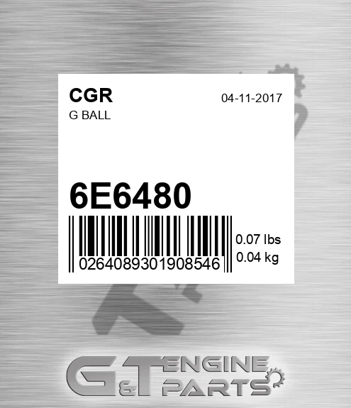 6E6480 G Ball