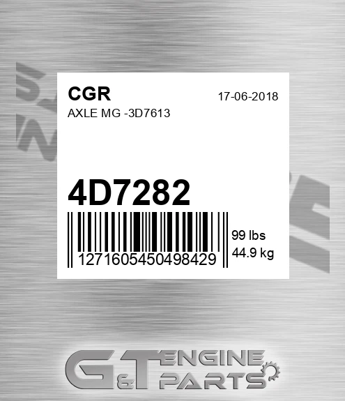 4D7282 Axle Mg -3d7613