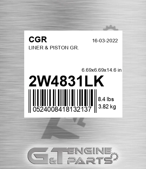 2W4831LK Liner & Piston Gr.