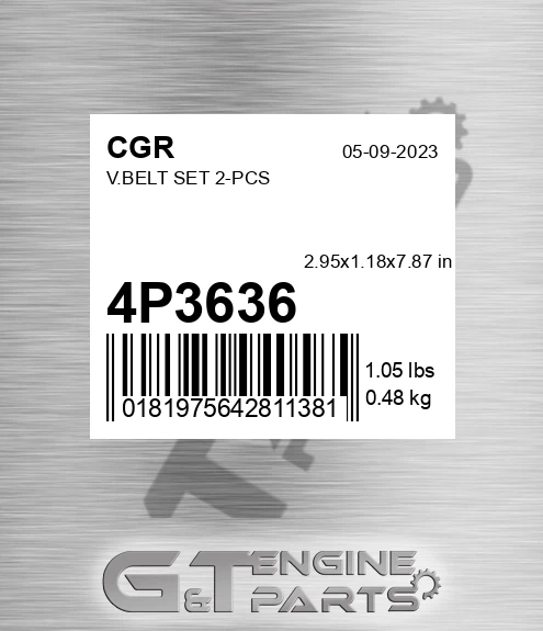4P3636 CGR V.belt Set 2-pcs