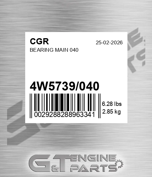 4W5739/040 Bearing Main 040
