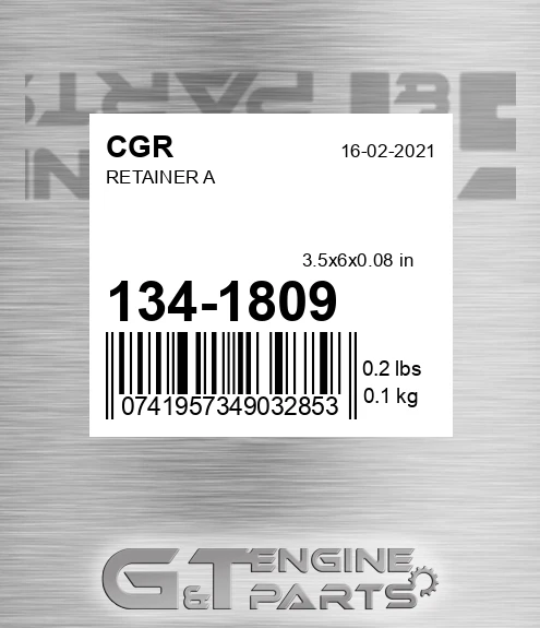 134-1809 CGR Retainer A