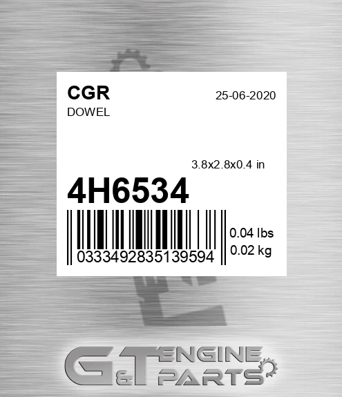 4H6534 Dowel for CGR
