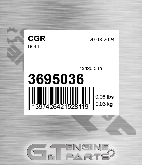3695036 CGR Bolt