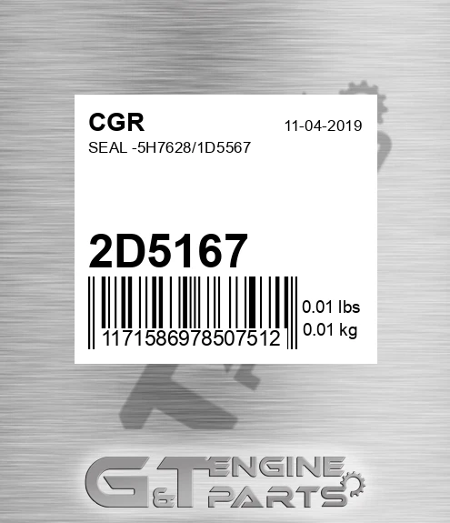 2D5167 CGR Seal -5h7628/1d5567