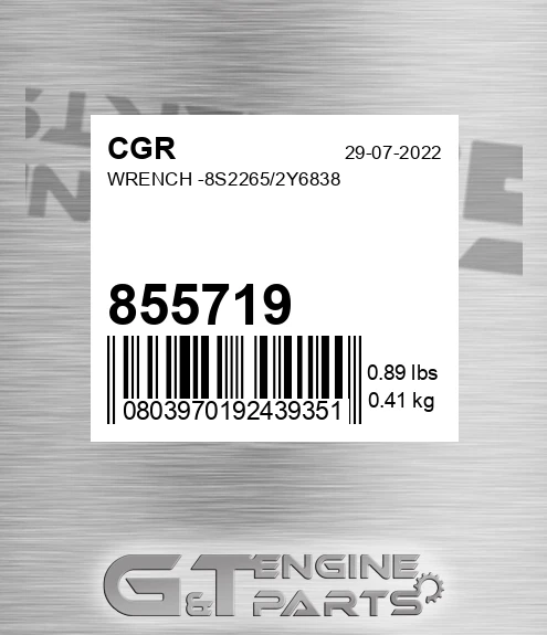855719 CGR Wrench -8s2265/2y6838