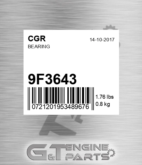 9F3643 CGR Bearing