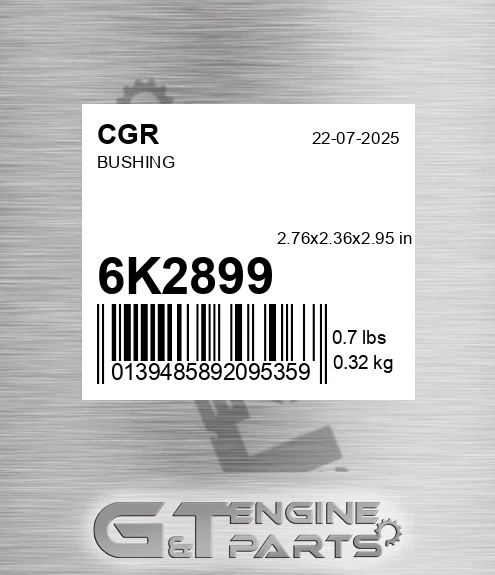 6K2899 Bushing for CGR