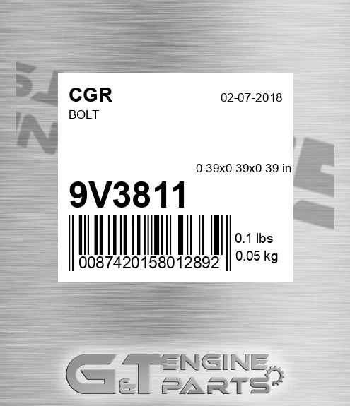 9V3811 CGR Bolt