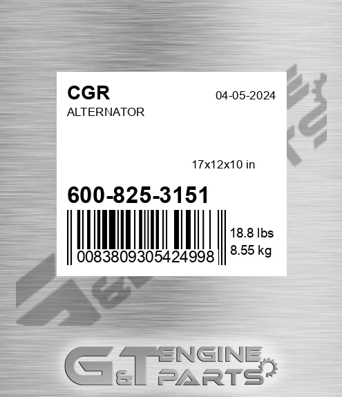 600-825-3151 Alternator