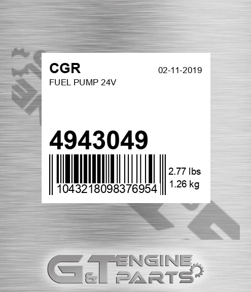 4943049 Fuel Pump 24v