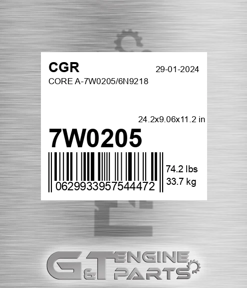 7W0205 Core A-/6n9218