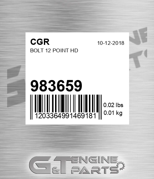 983659 Bolt 12 Point Hd